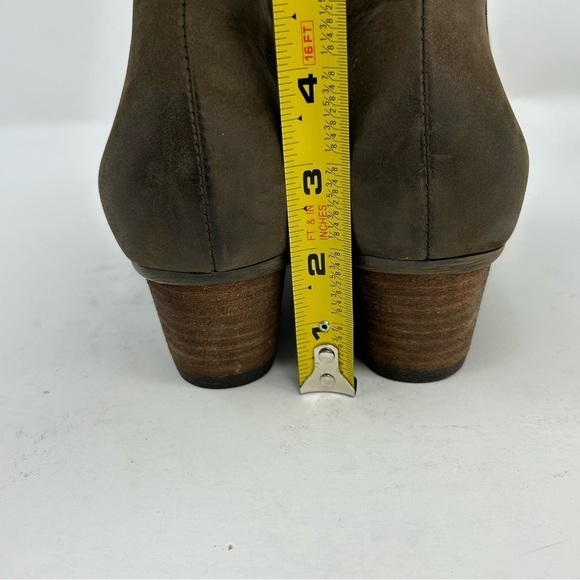 Blondo Brown Olive Green Waterproof Leather Heeled Ankle Boots Size 7.5 - Picture 7 of 13